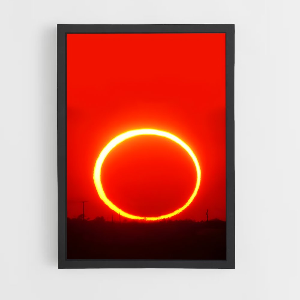 Poster magnifique éclipse annulaire – affiche Univers (vue 2)